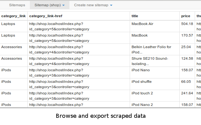 Web Scraper - Free Web Scraping chrome谷歌浏览器插件_扩展第1张截图