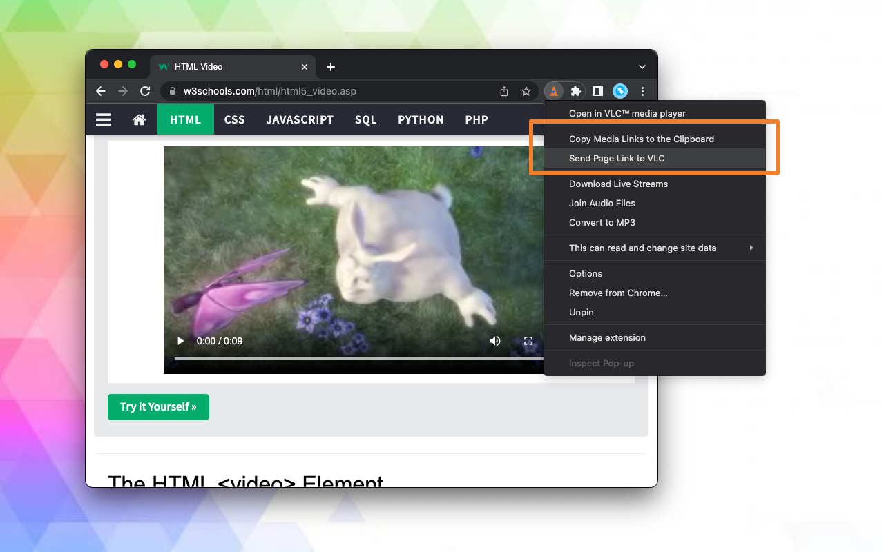 Open in VLC™ media player chrome谷歌浏览器插件_扩展第2张截图