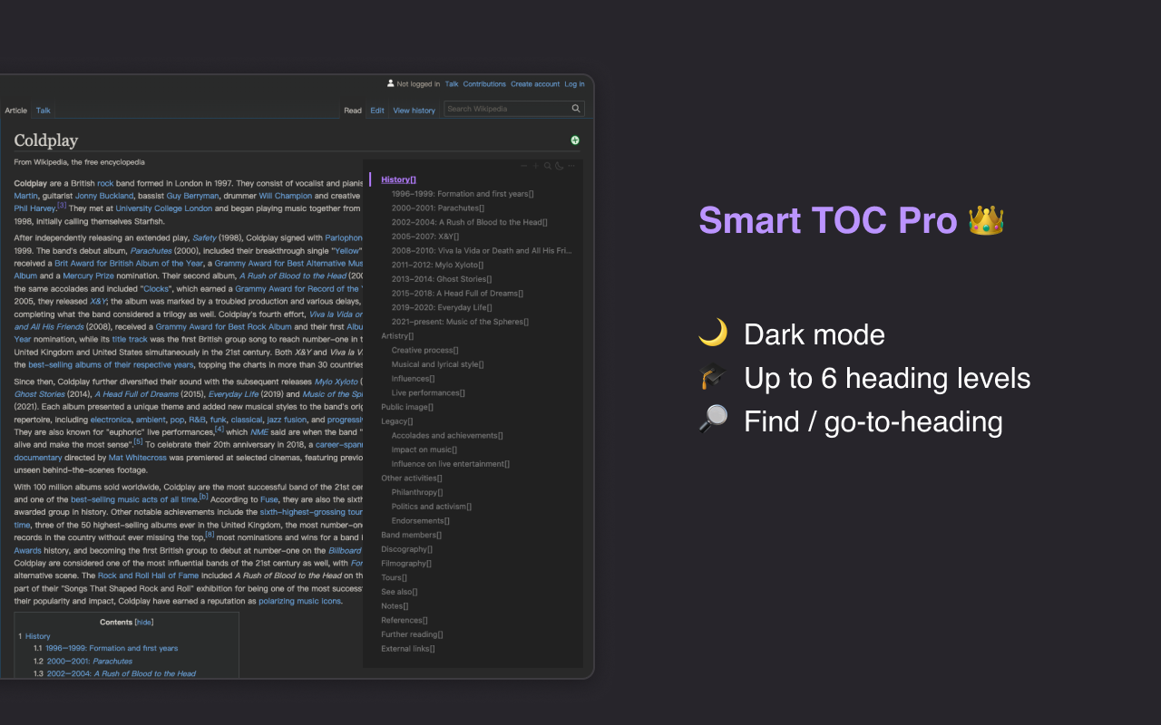 Smart TOC chrome谷歌浏览器插件_扩展第1张截图