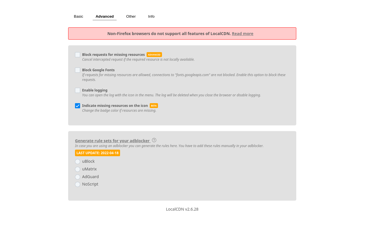 LocalCDN chrome谷歌浏览器插件_扩展第8张截图