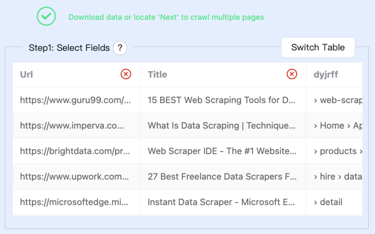 Easy Web Data Scraper chrome谷歌浏览器插件_扩展第2张截图