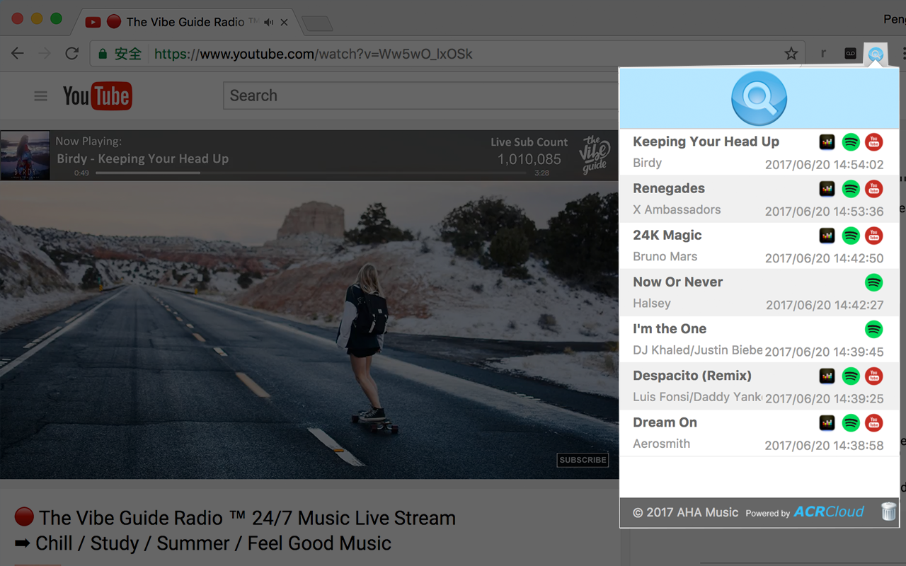 AHA Music - 浏览器中的音乐雷达 chrome谷歌浏览器插件_扩展第6张截图