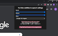 YouTube 字幕阅读器 chrome谷歌浏览器插件_扩展第3张截图