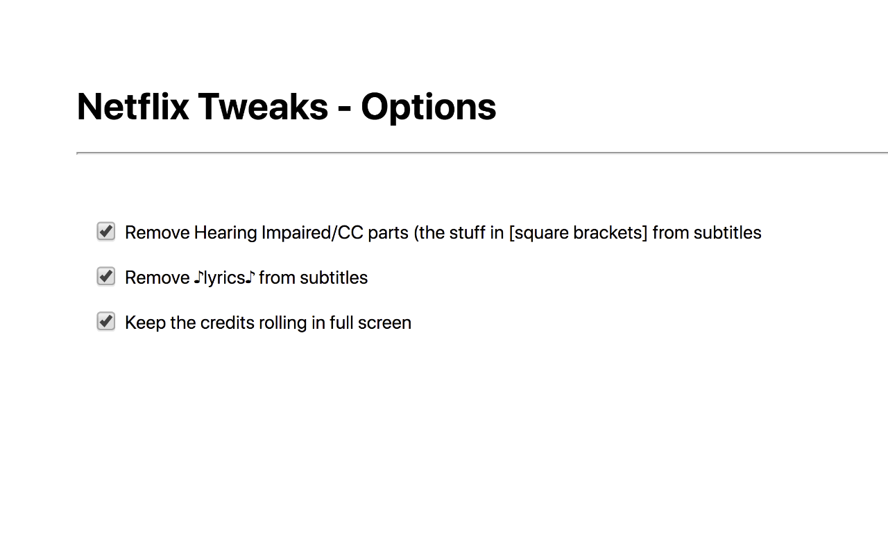 Netflix Tweaks chrome谷歌浏览器插件_扩展第1张截图