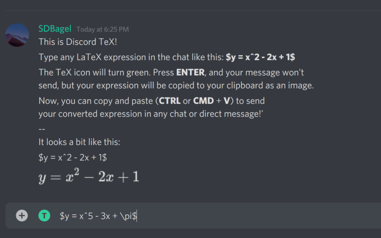 Discord TeX chrome谷歌浏览器插件_扩展第1张截图