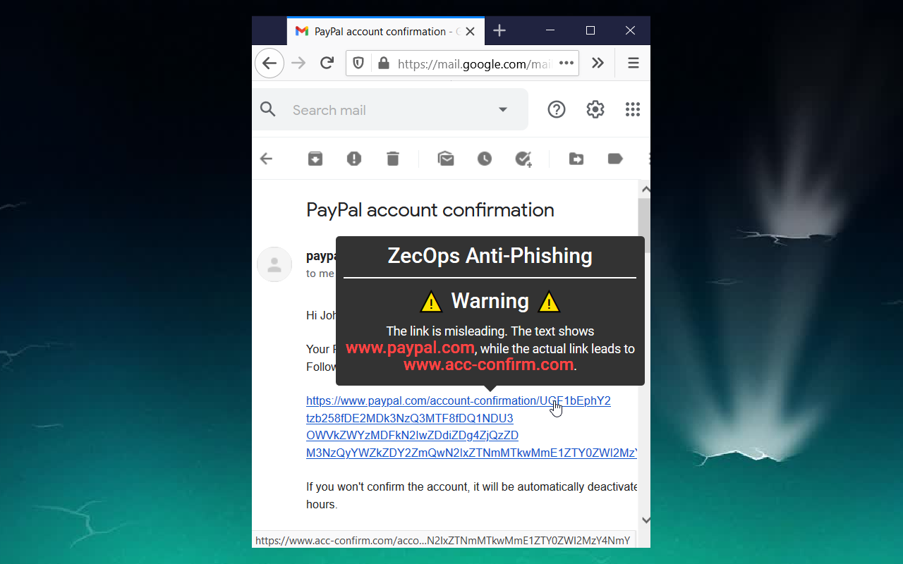 ZecOps Anti-Phishing Extension chrome谷歌浏览器插件_扩展第1张截图