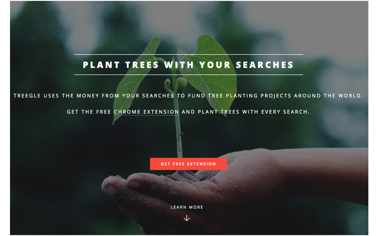 Treegle - The search engine that plants trees chrome谷歌浏览器插件_扩展第1张截图