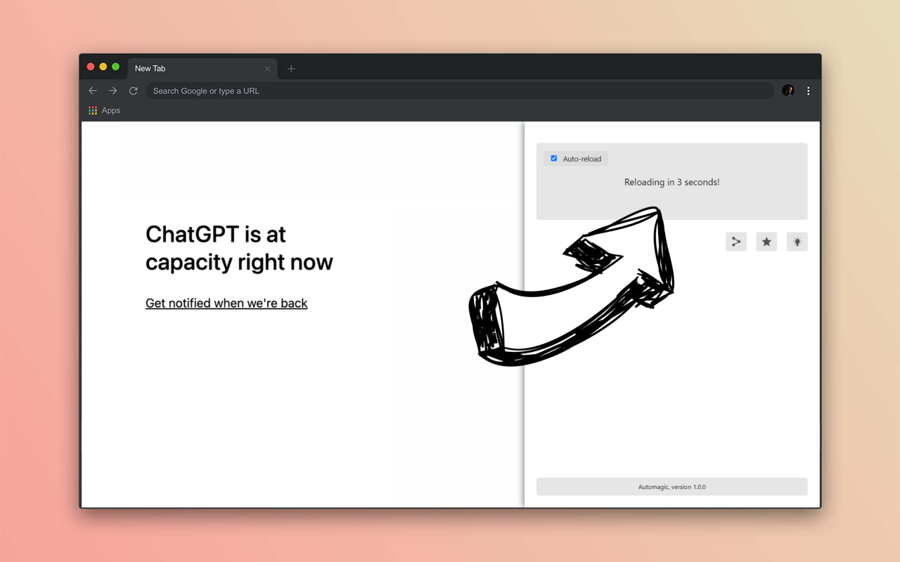 Automagic: auto-reload script for ChatGPT chrome谷歌浏览器插件_扩展第1张截图