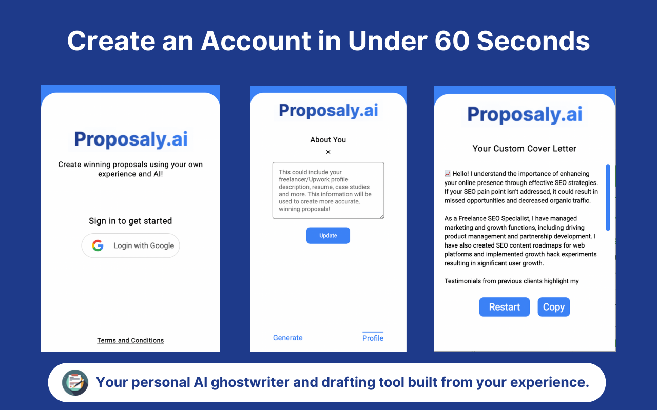 Proposaly - Upwork AI Proposal Generator chrome谷歌浏览器插件_扩展第1张截图