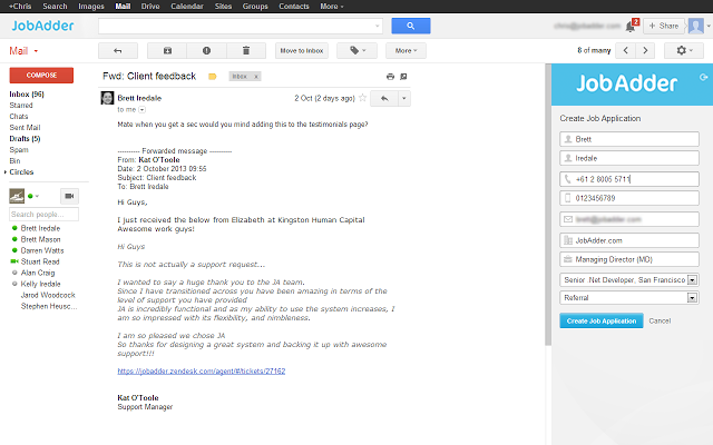 JobAdder for Gmail™ chrome谷歌浏览器插件_扩展第4张截图