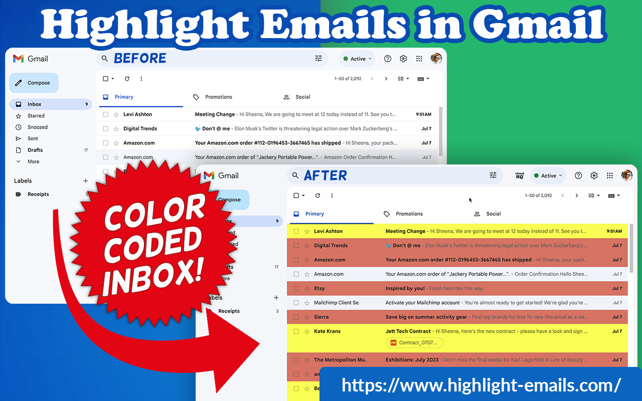 Highlight Emails in Gmail by cloudHQ chrome谷歌浏览器插件_扩展第4张截图