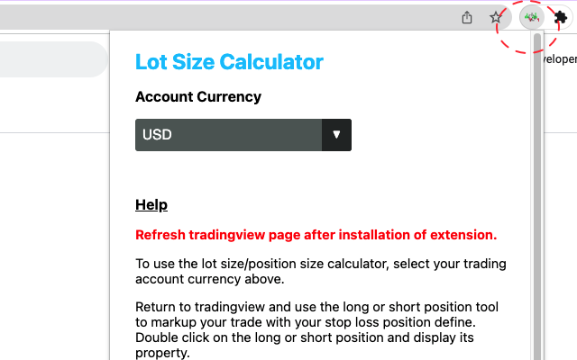 Lot Size Calculator chrome谷歌浏览器插件_扩展第2张截图
