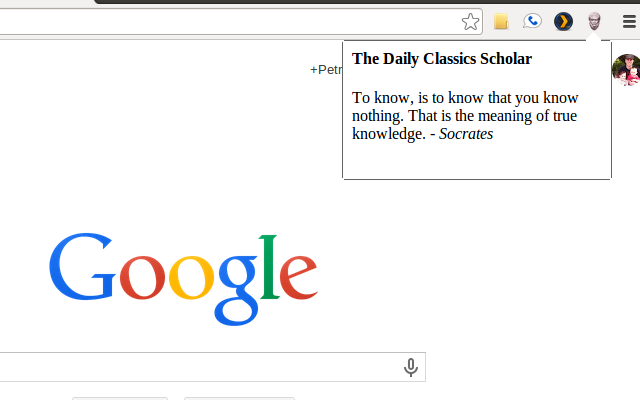 The Daily Greek Scholar chrome谷歌浏览器插件_扩展第1张截图