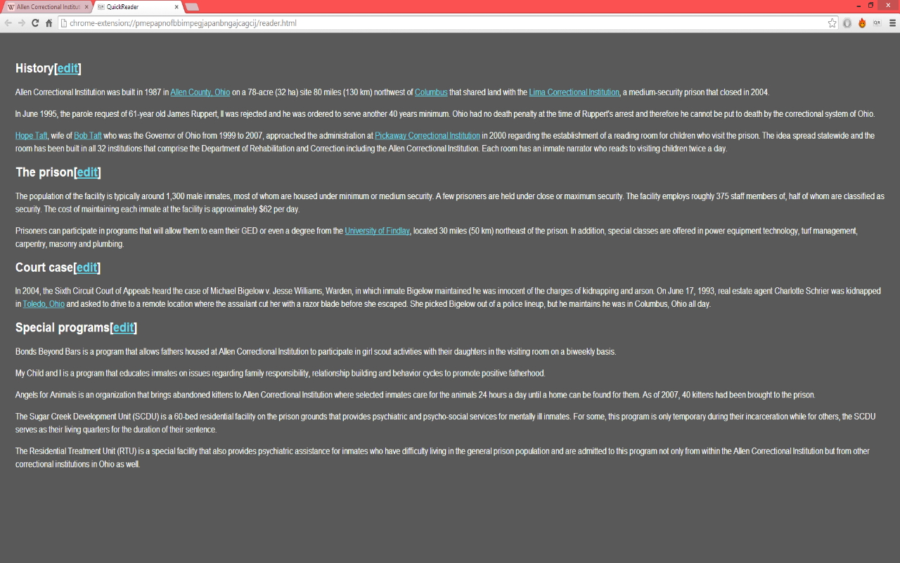 QuickReader chrome谷歌浏览器插件_扩展第1张截图