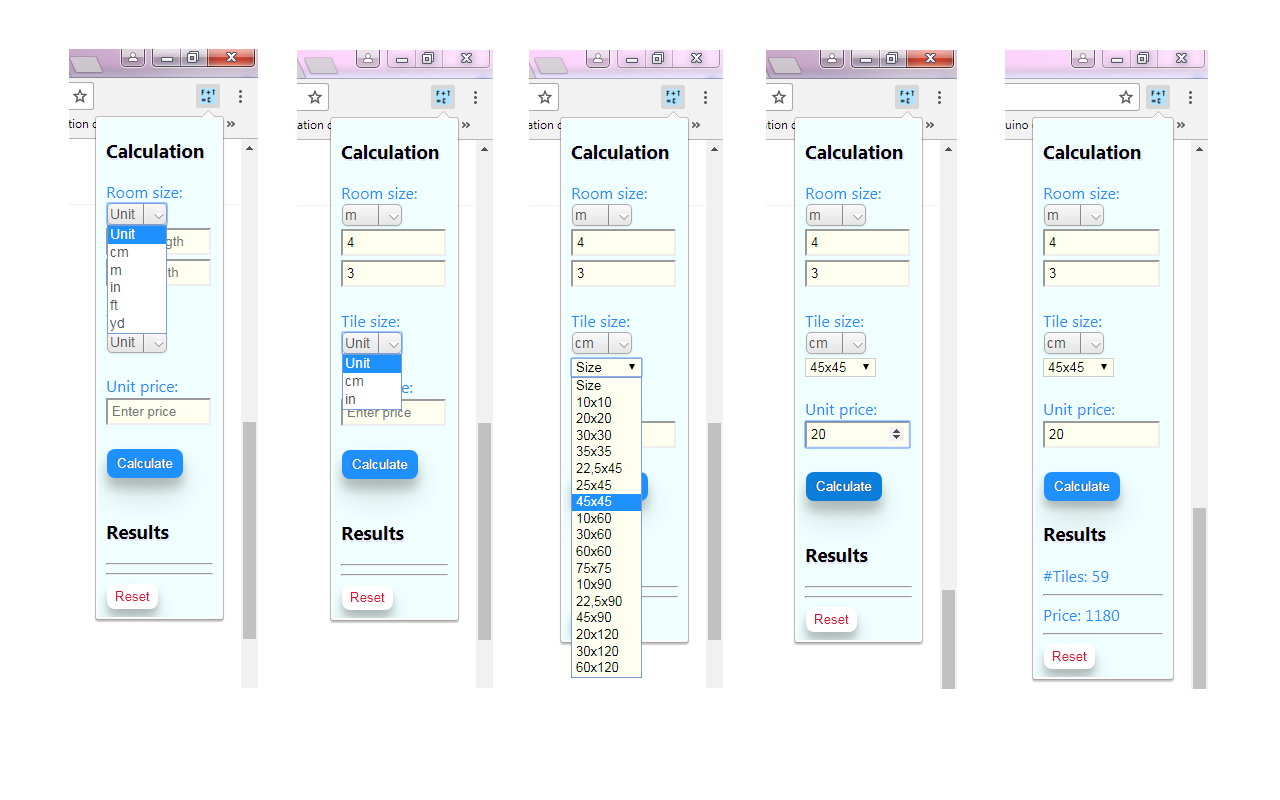 Floor tile calculator chrome谷歌浏览器插件_扩展第1张截图