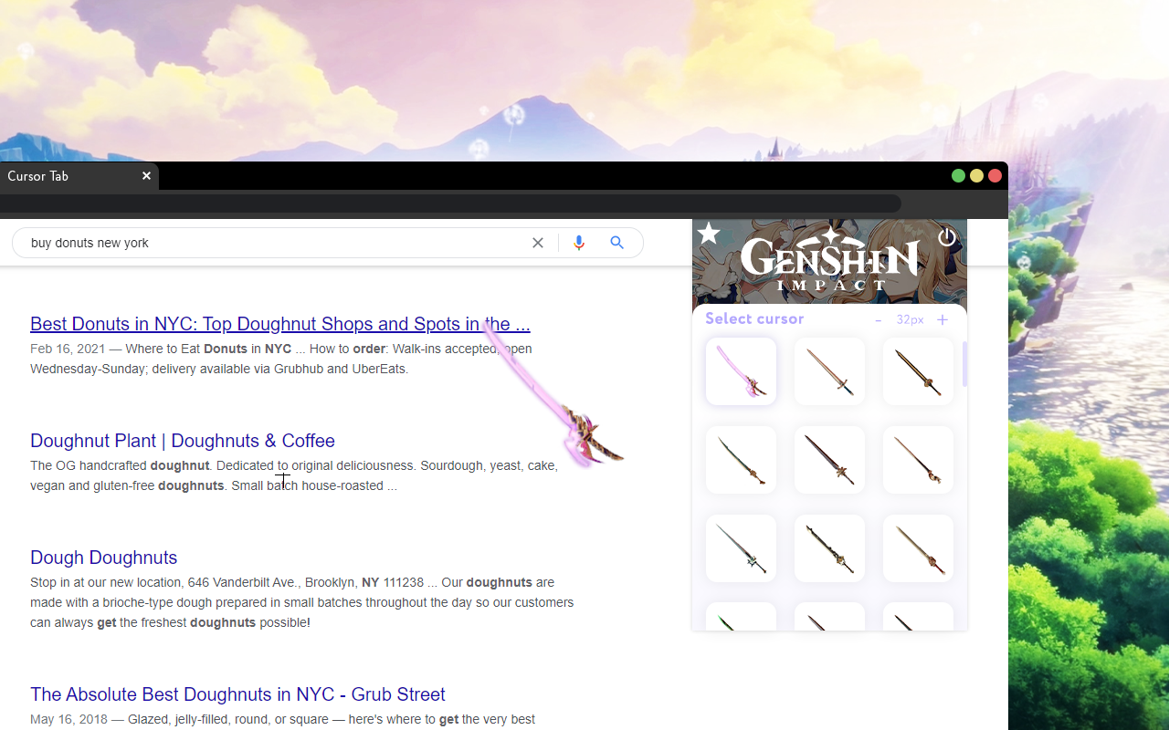 Genshin Impact Cursor chrome谷歌浏览器插件_扩展第1张截图