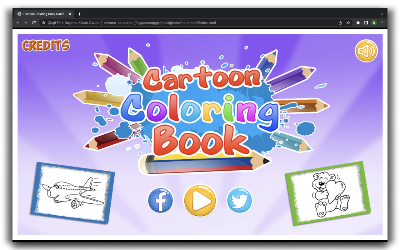Cartoon Coloring Book Game - HTML5 Game chrome谷歌浏览器插件_扩展第1张截图