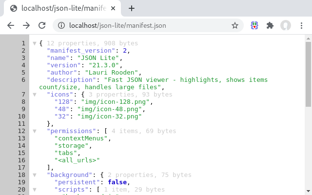 JSON Lite chrome谷歌浏览器插件_扩展第7张截图