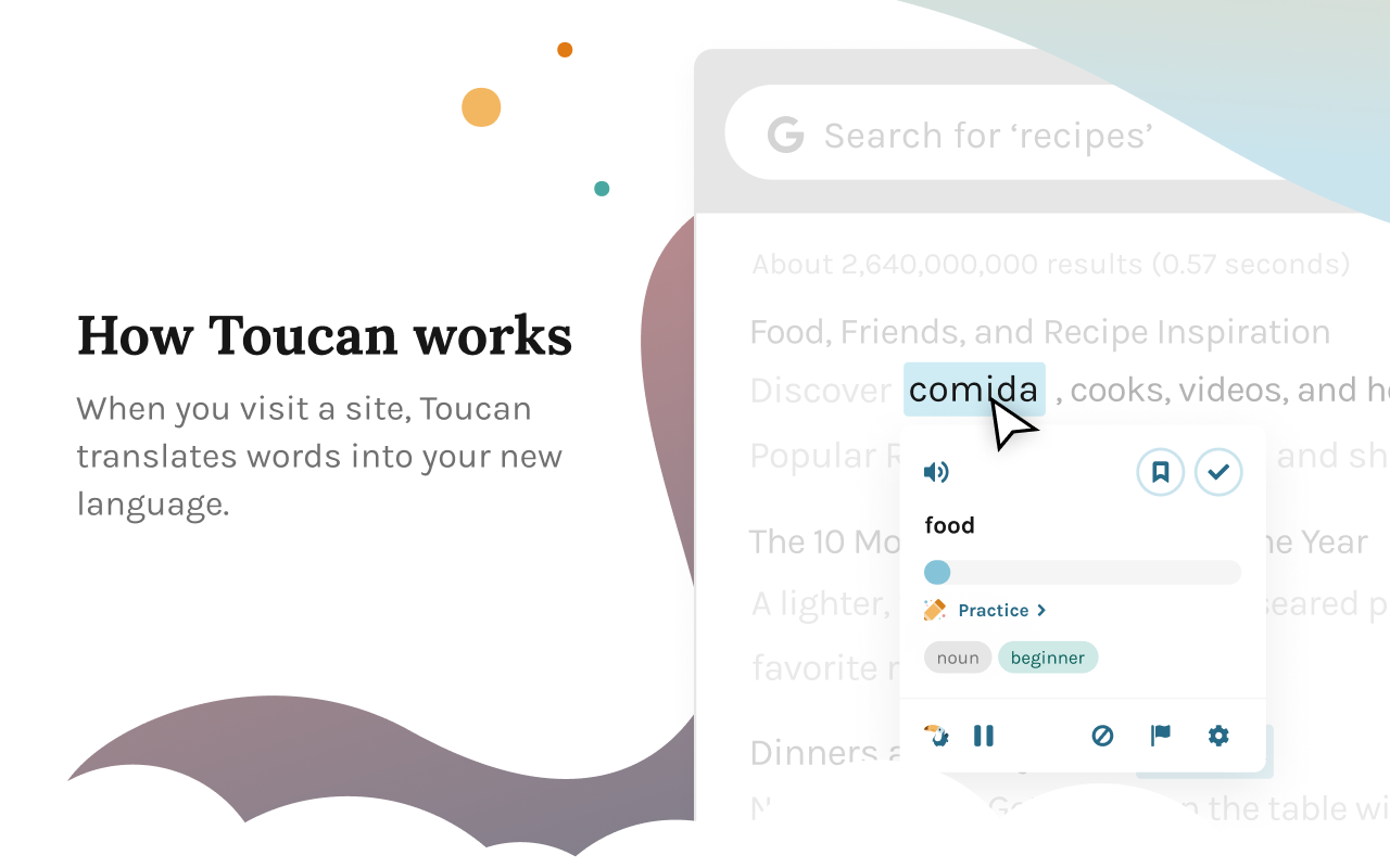 Toucan - 语言学习 chrome谷歌浏览器插件_扩展第5张截图