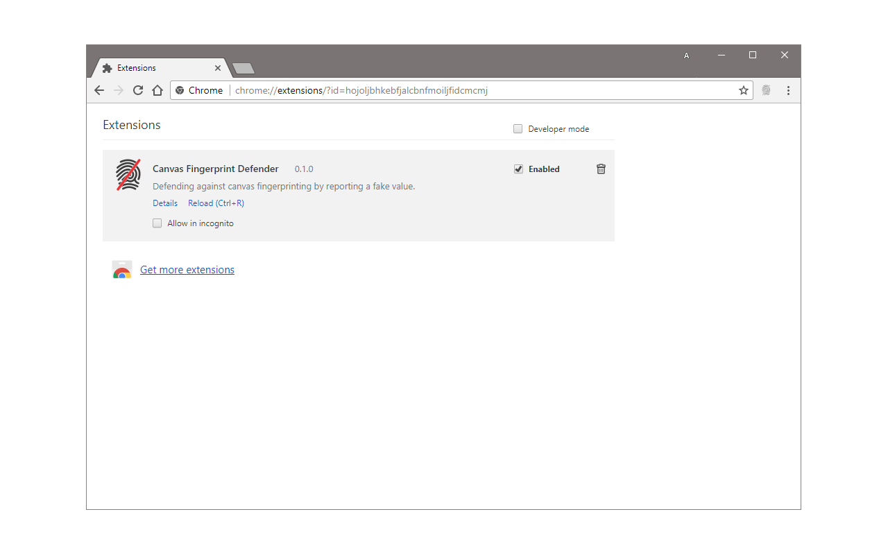 Canvas Fingerprint Defender chrome谷歌浏览器插件_扩展第1张截图