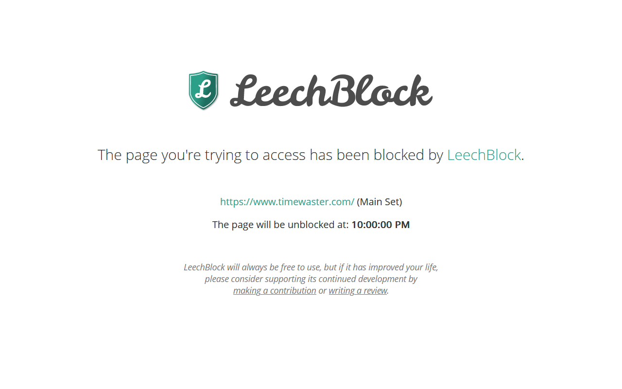 LeechBlock NG chrome谷歌浏览器插件_扩展第8张截图