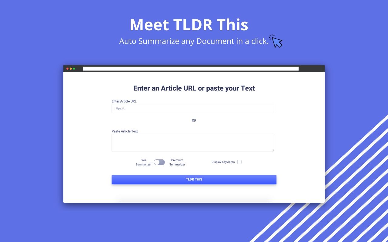 TLDR This - Free automatic text summary tool chrome谷歌浏览器插件_扩展第2张截图