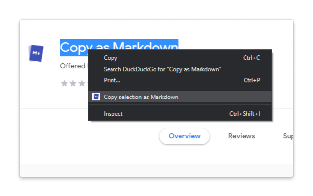 Copy as Markdown chrome谷歌浏览器插件_扩展第2张截图