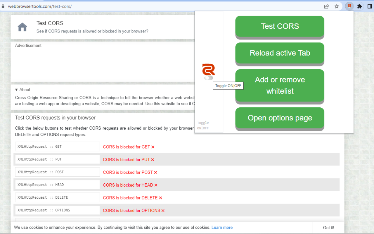 Allow CORS & Origin chrome谷歌浏览器插件_扩展第4张截图
