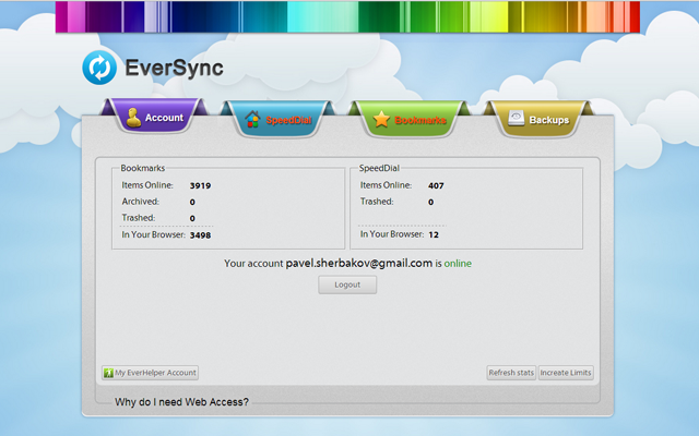 EverSync - Sync bookmarks, backup favorites chrome谷歌浏览器插件_扩展第9张截图
