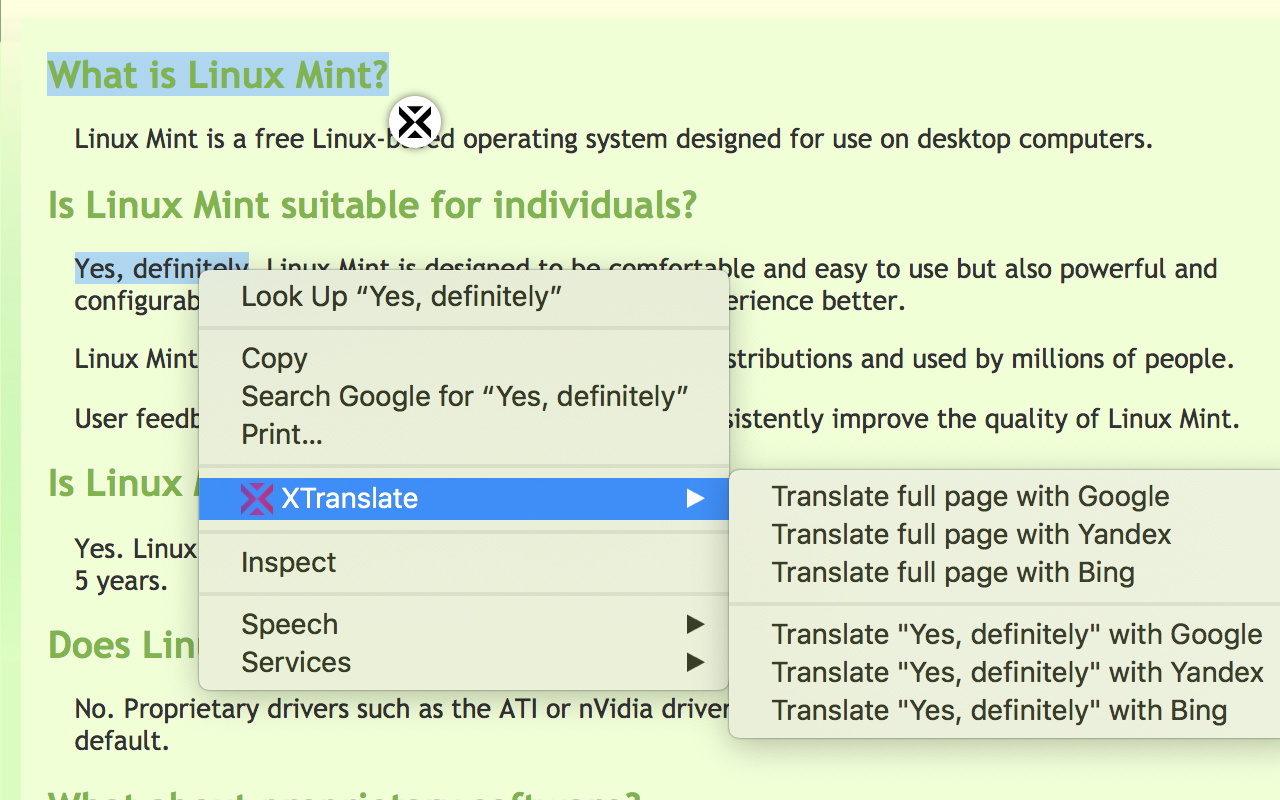 XTranslate chrome谷歌浏览器插件_扩展第2张截图