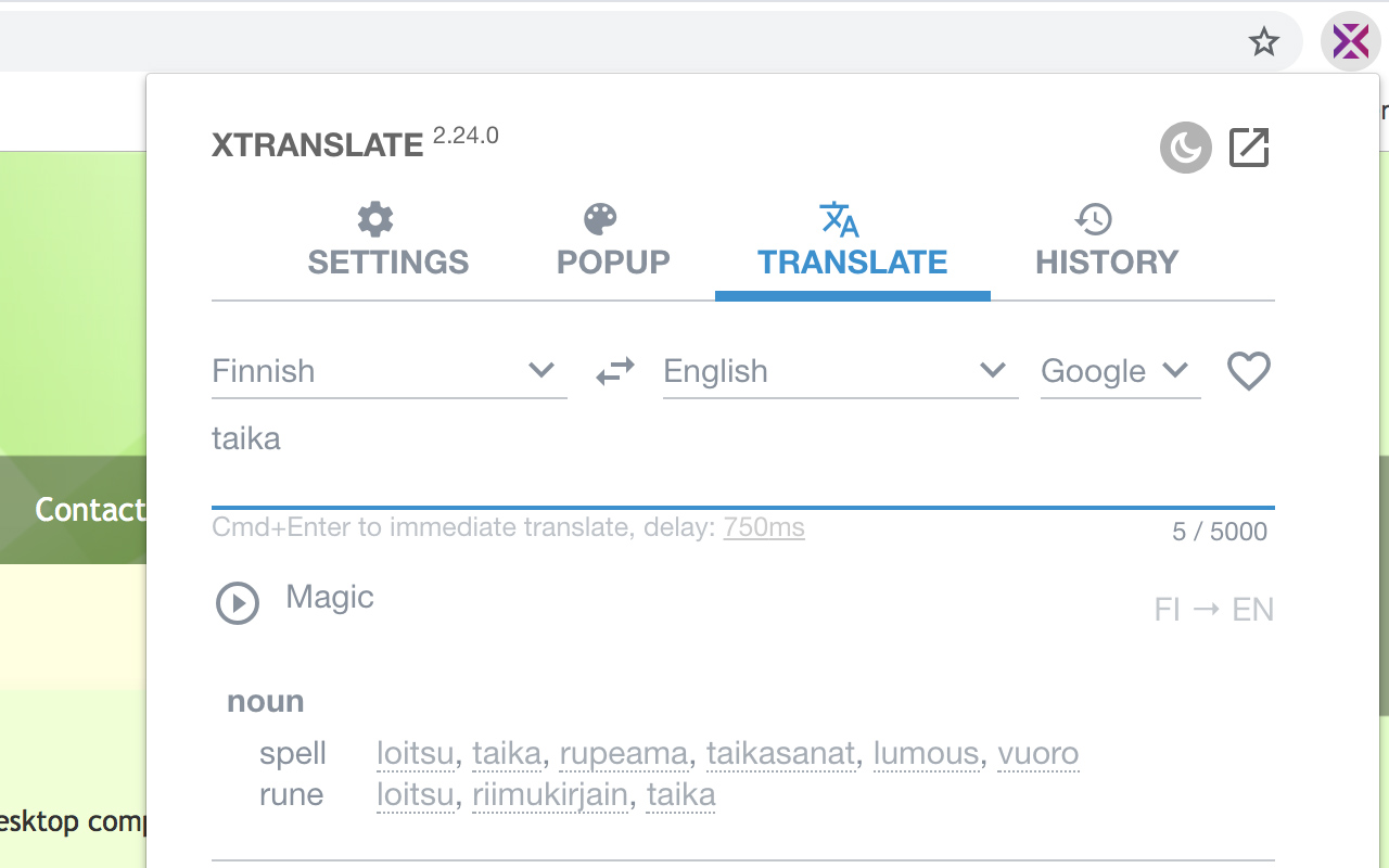 XTranslate chrome谷歌浏览器插件_扩展第6张截图