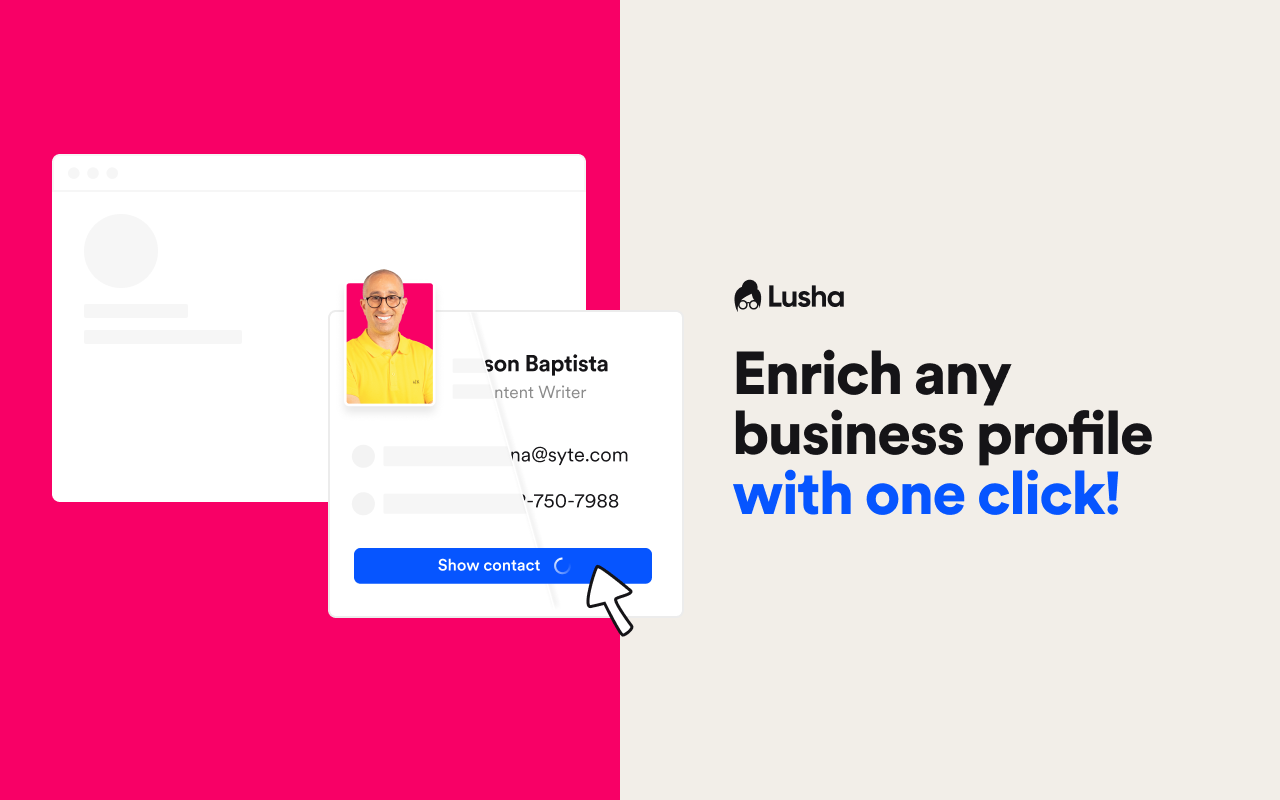 Lusha - Easily find B2B contact information chrome谷歌浏览器插件_扩展第1张截图