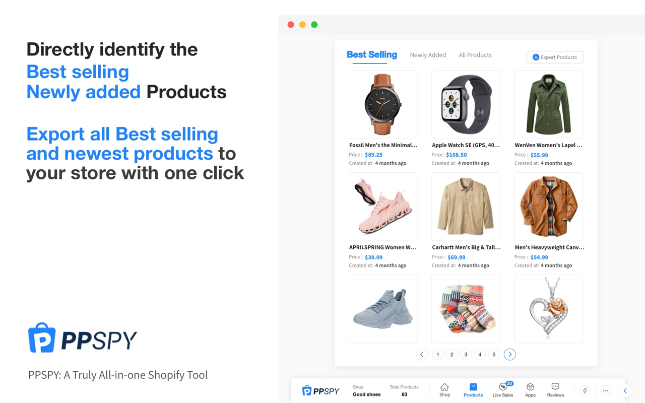 PPSPY-#1 Shopify analytics & dropship tool chrome谷歌浏览器插件_扩展第9张截图