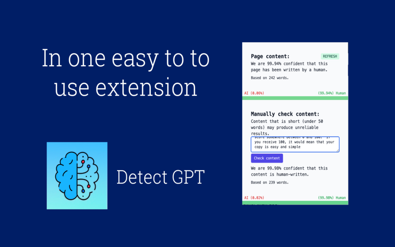 DetectGPT - Detect Chat GPT Content chrome谷歌浏览器插件_扩展第3张截图