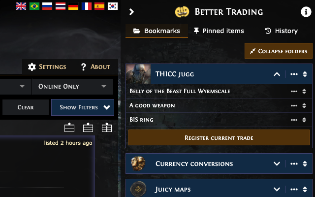 Better PathOfExile Trading chrome谷歌浏览器插件_扩展第2张截图