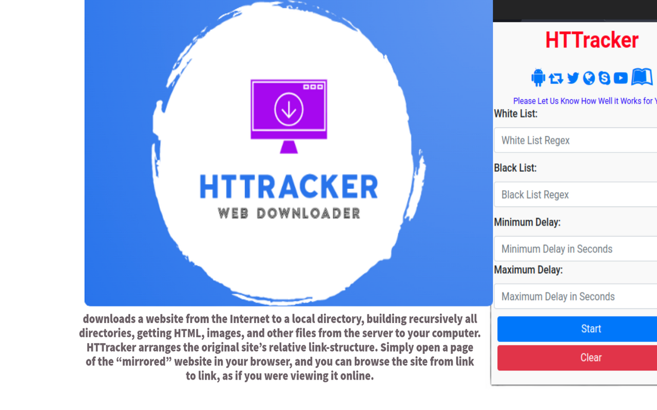 HTTracker Web Downloader chrome谷歌浏览器插件_扩展第1张截图