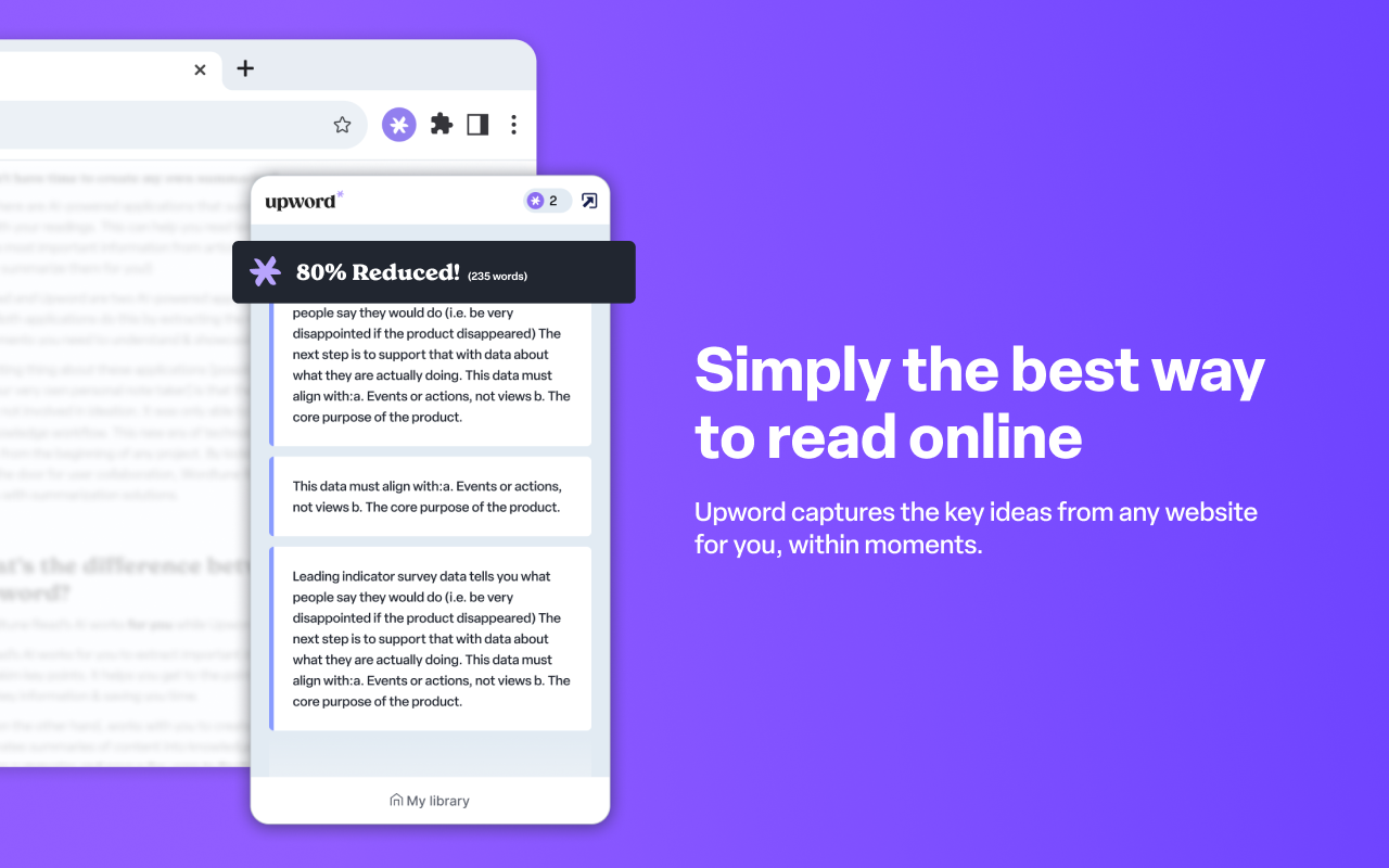 Upword: AI notes & summarization tool chrome谷歌浏览器插件_扩展第1张截图