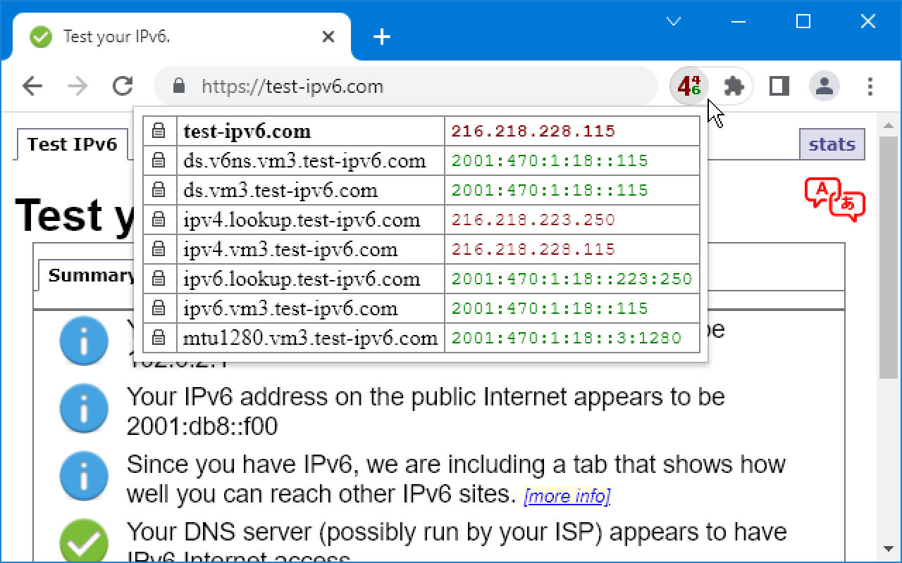 IPvFoo chrome谷歌浏览器插件_扩展第2张截图