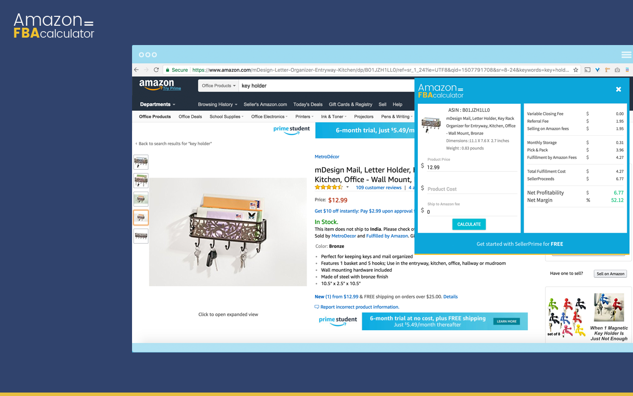 FBA calculator for Amazon Sellers : SellerApp chrome谷歌浏览器插件_扩展第5张截图