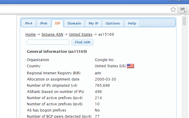 IP Address and Domain Information chrome谷歌浏览器插件_扩展第5张截图