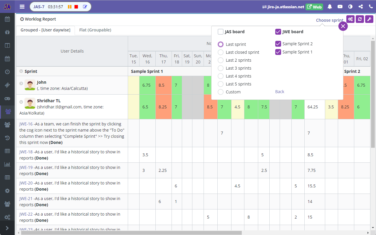 Jira Assistant: Worklog, Sprint report, etc chrome谷歌浏览器插件_扩展第4张截图