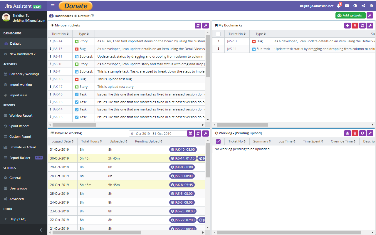 Jira Assistant: Worklog, Sprint report, etc chrome谷歌浏览器插件_扩展第7张截图