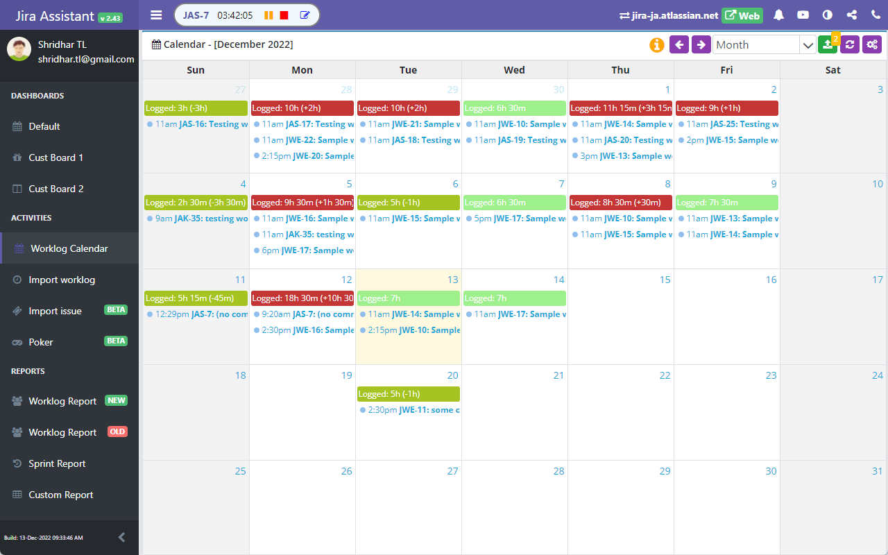 Jira Assistant: Worklog, Sprint report, etc chrome谷歌浏览器插件_扩展第8张截图