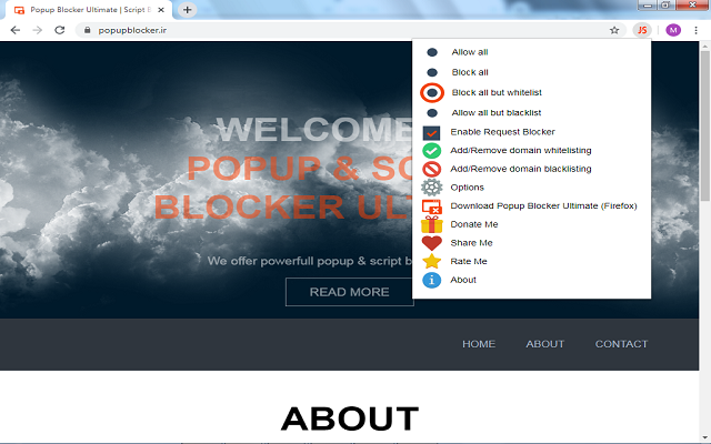 Script Blocker Ultimate (NoScript,Disable JS) chrome谷歌浏览器插件_扩展第1张截图