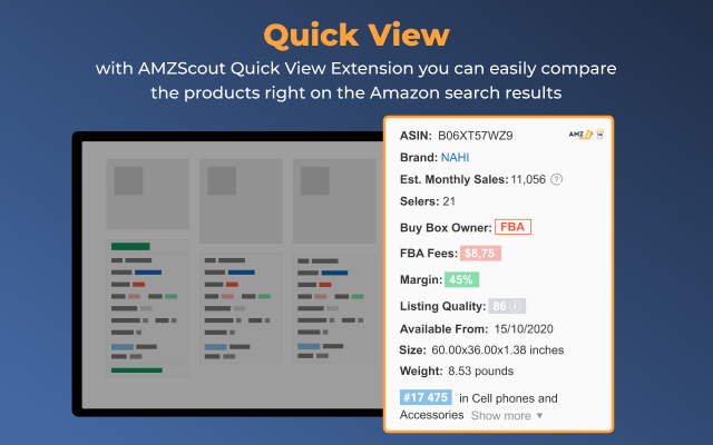 Amazon Quick View by AMZScout chrome谷歌浏览器插件_扩展第8张截图