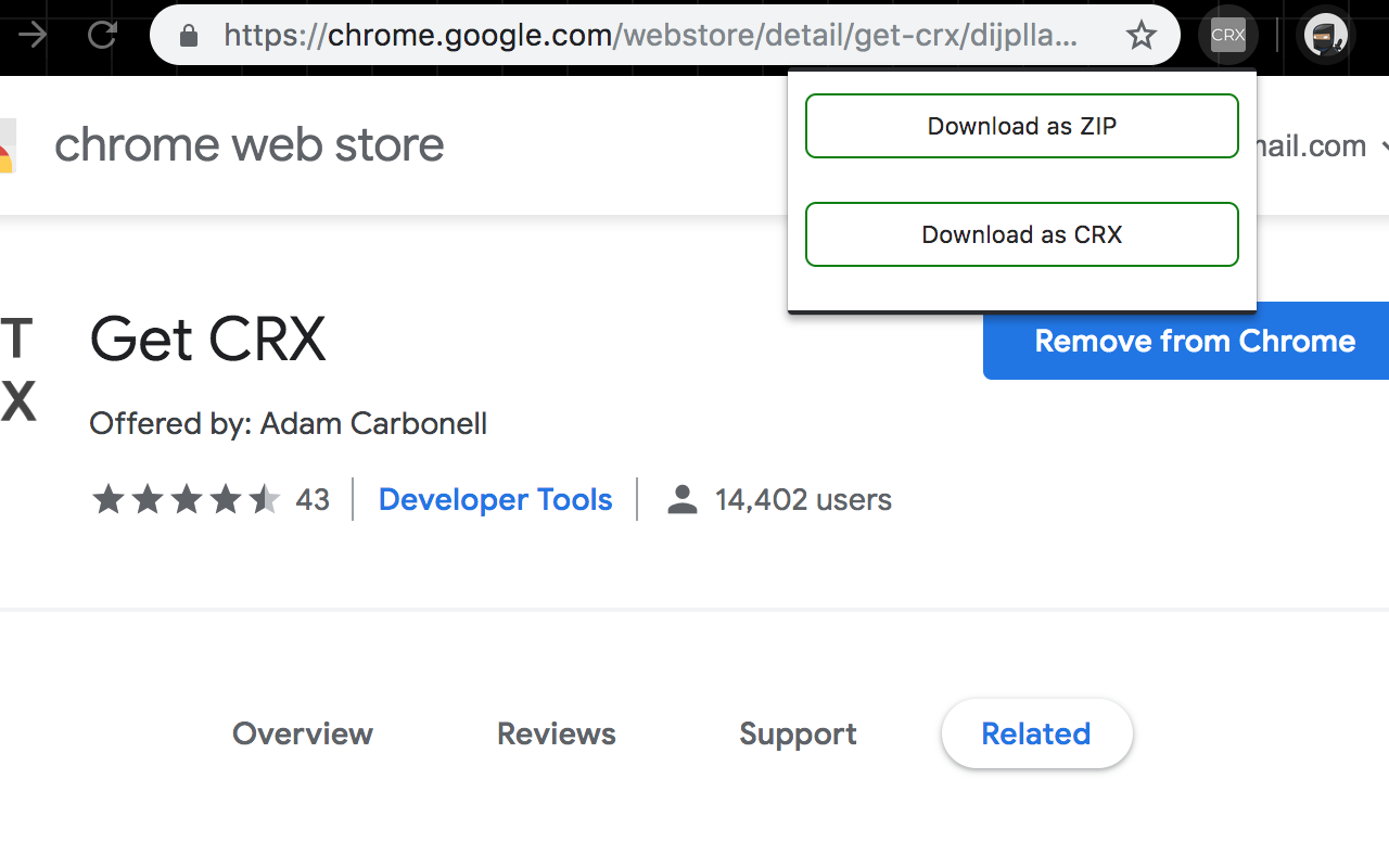 CRX Extractor/Downloader chrome谷歌浏览器插件_扩展第1张截图