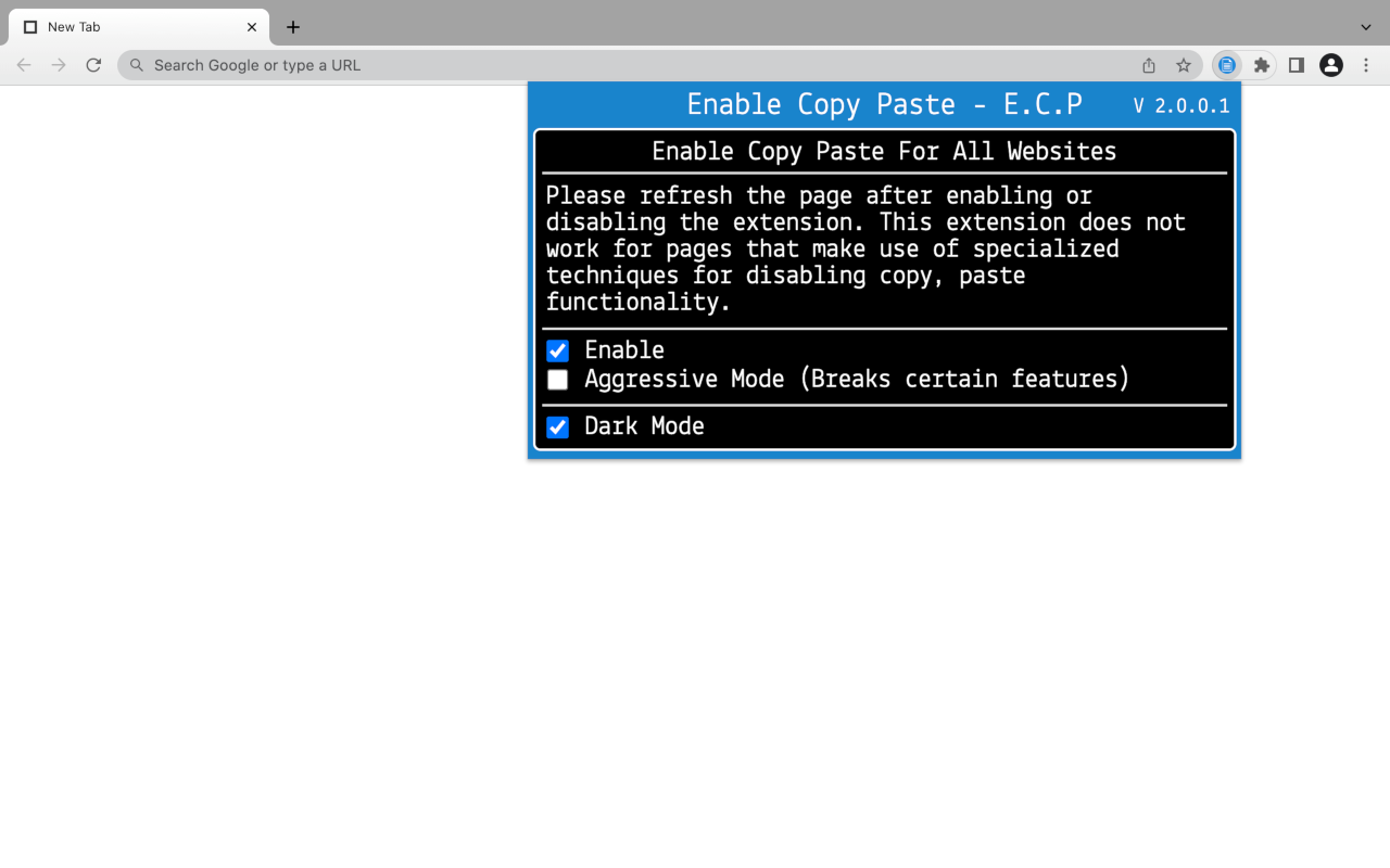 Enable Copy Paste - E.C.P chrome谷歌浏览器插件_扩展第3张截图