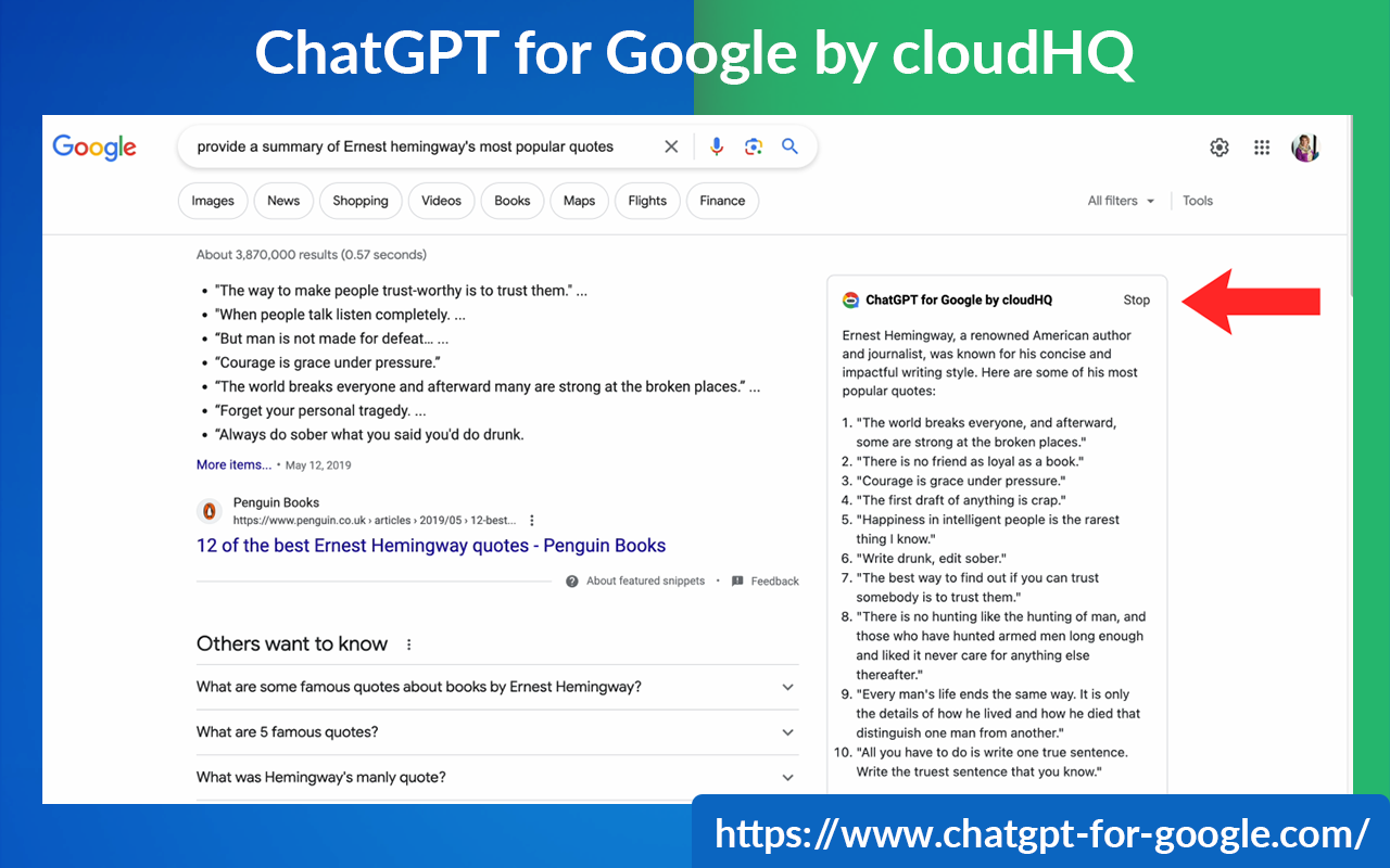 ChatGPT for Google cloudHQ chrome谷歌浏览器插件_扩展第1张截图