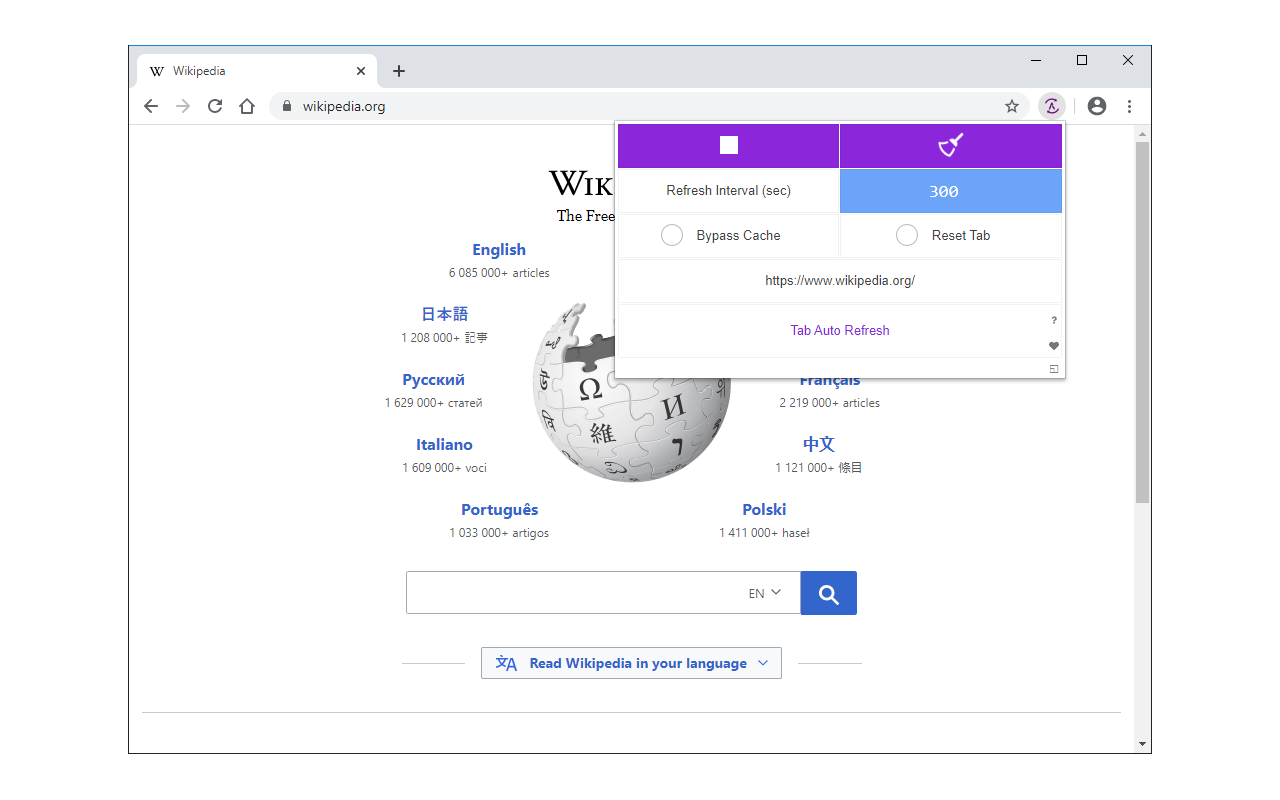 Tab Auto Refresh chrome谷歌浏览器插件_扩展第1张截图