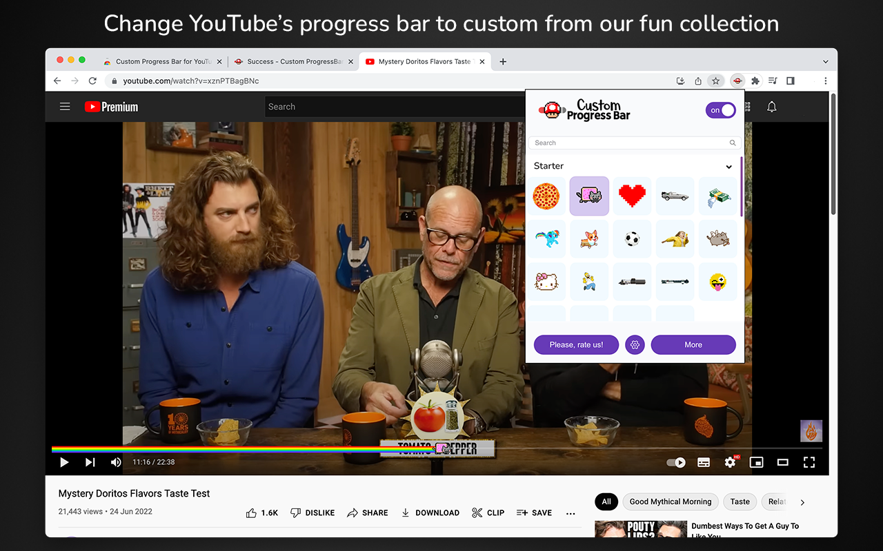 Custom Progress Bar for YouTube™ chrome谷歌浏览器插件_扩展第11张截图
